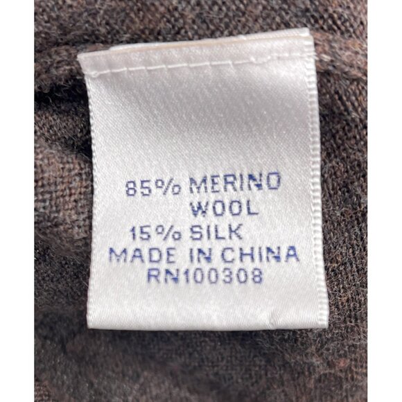 Peter Millar Crown Soft Merino Wool Silk Lightweight Sweater Size XXL Brown - Picture 3 of 5